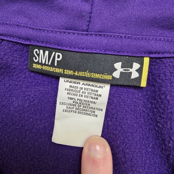 Under Armour Semi-Fitted Stretch Full-Zip Hooded Athletic Jacket Size S - Picture 6 of 6